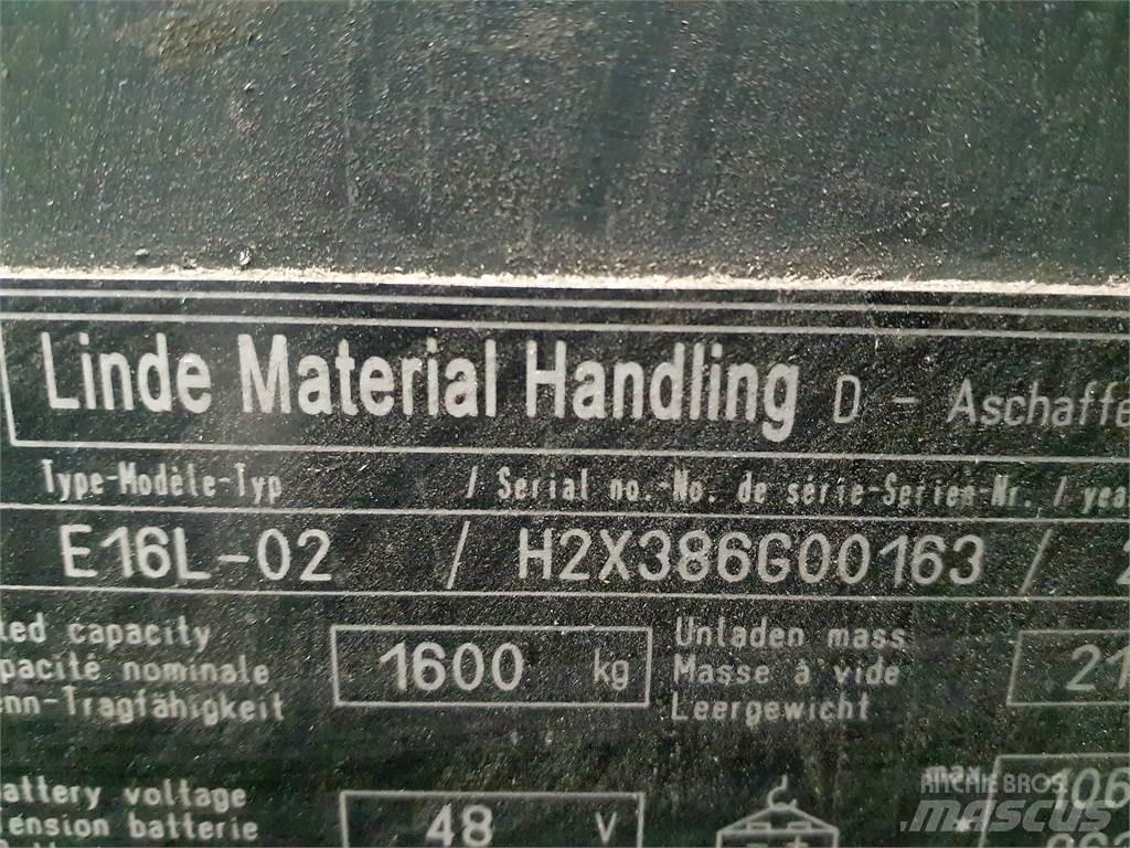 Linde E16L Empilhadores eléctricos