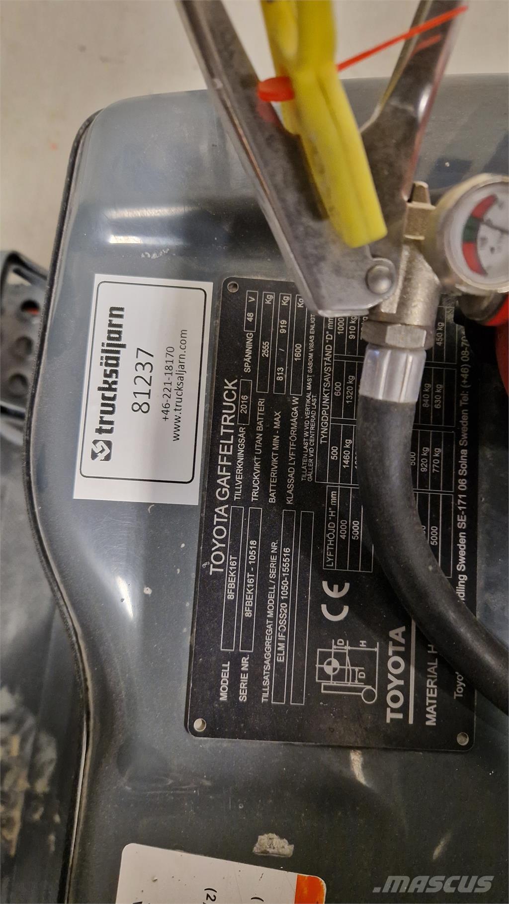 Toyota 8FBEK16T Empilhadores eléctricos