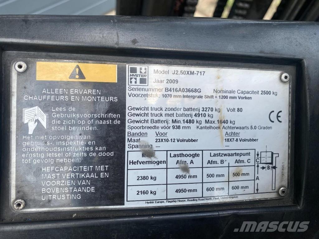Hyster J2.50XM Empilhadores eléctricos