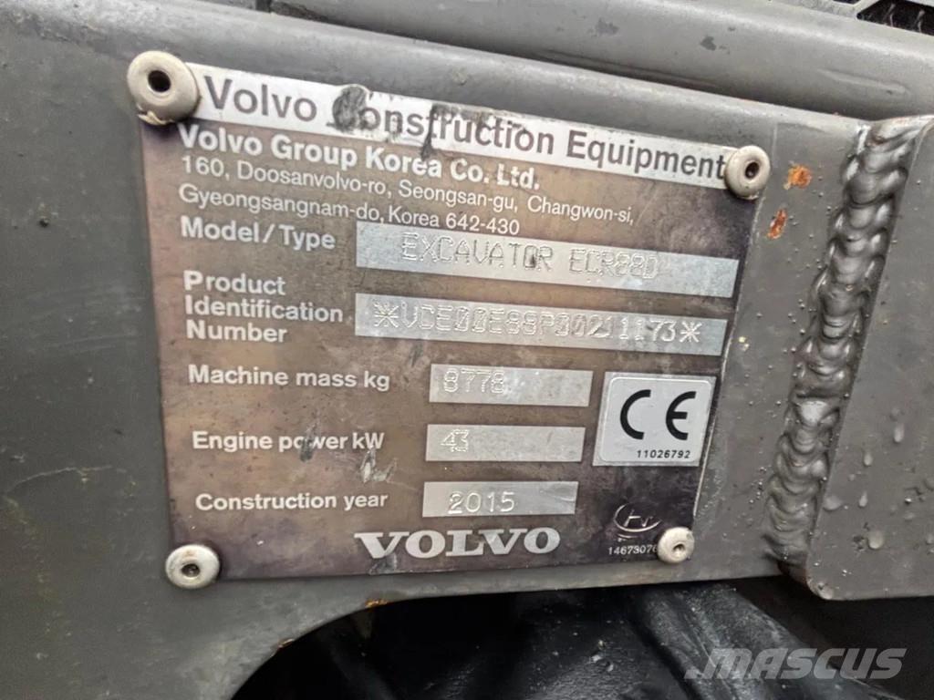 Volvo ECR88D Mini Escavadoras <7t