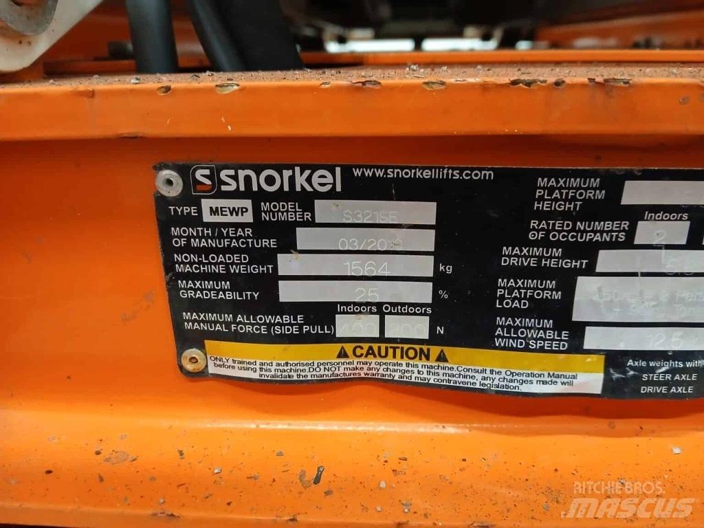 Snorkel S 3219 E Elevadores de tesoura