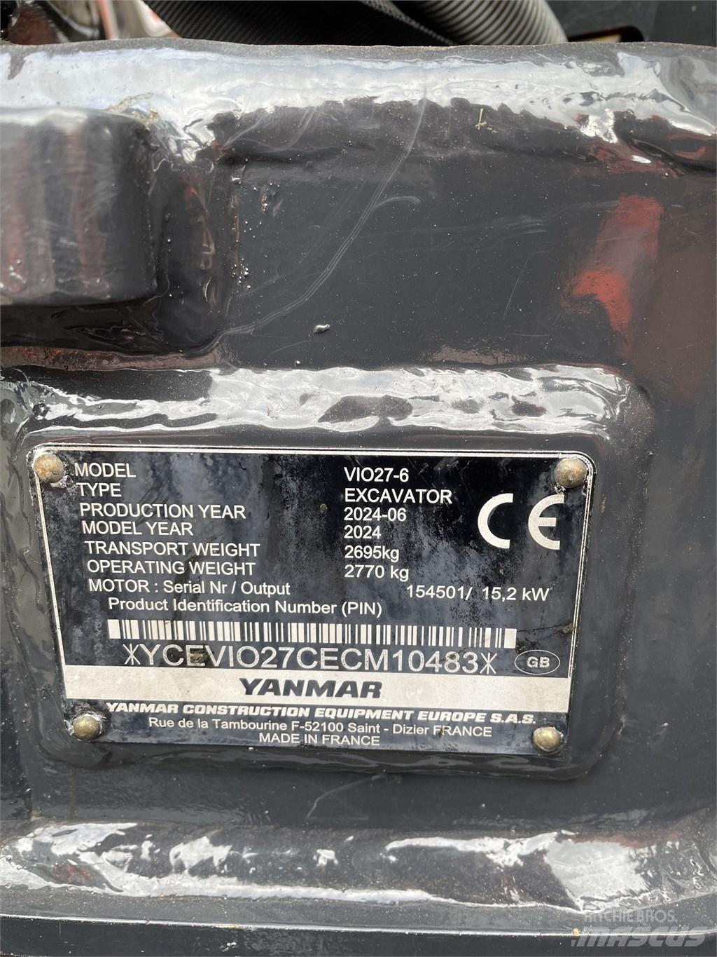 Yanmar Vio 27 Mini Escavadoras <7t