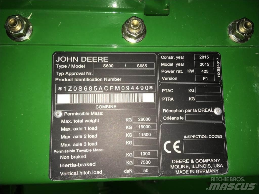 John Deere S685 Ceifeiras debulhadoras