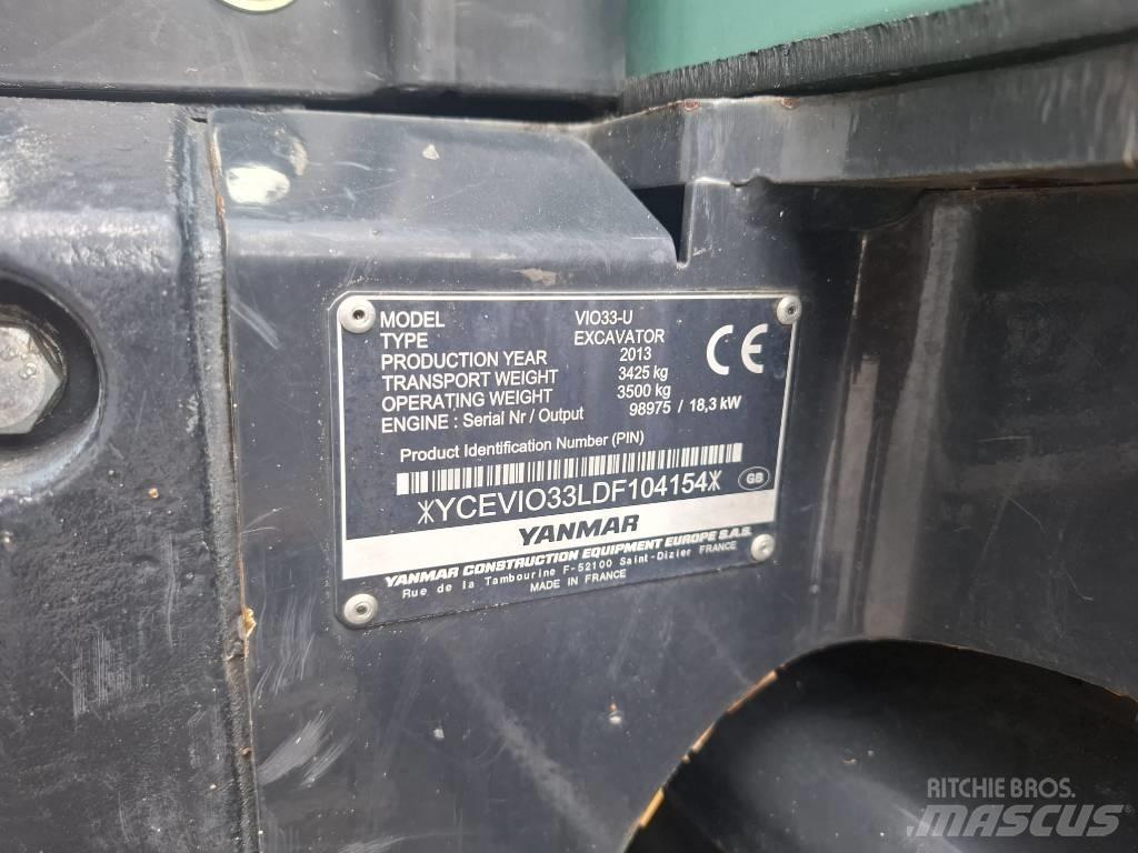 Yanmar Vio 33 U Mini Escavadoras <7t