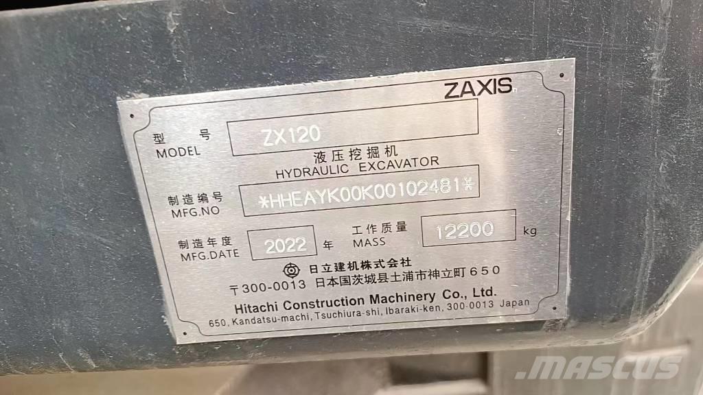 Hitachi ZX 120-6 Mini Escavadoras <7t