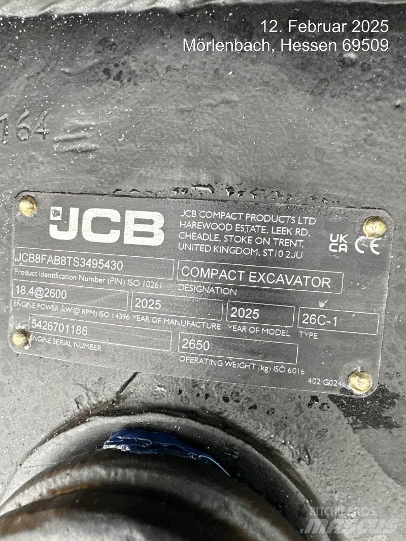 JCB 26C-1 Mini Escavadoras <7t
