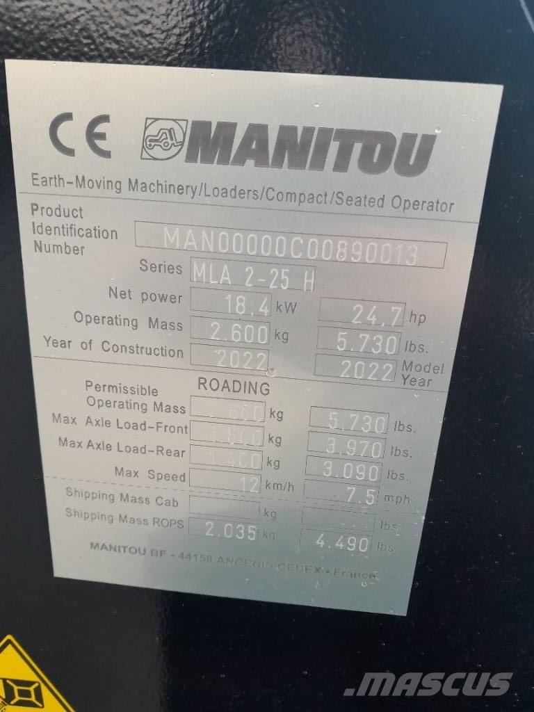 Manitou MLA 2-25 Carregadora multifunções