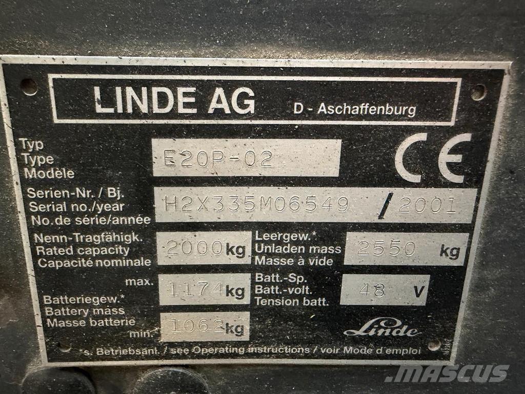 Linde E20P-02 Empilhadores eléctricos