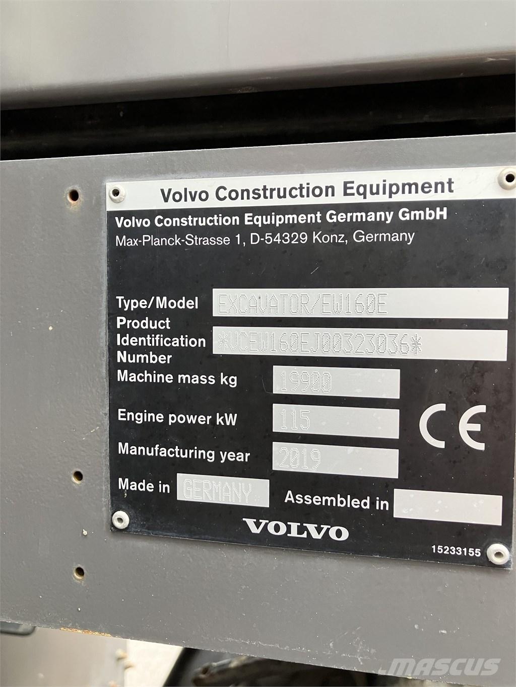 Volvo EW 160 E Escavadoras de rodas