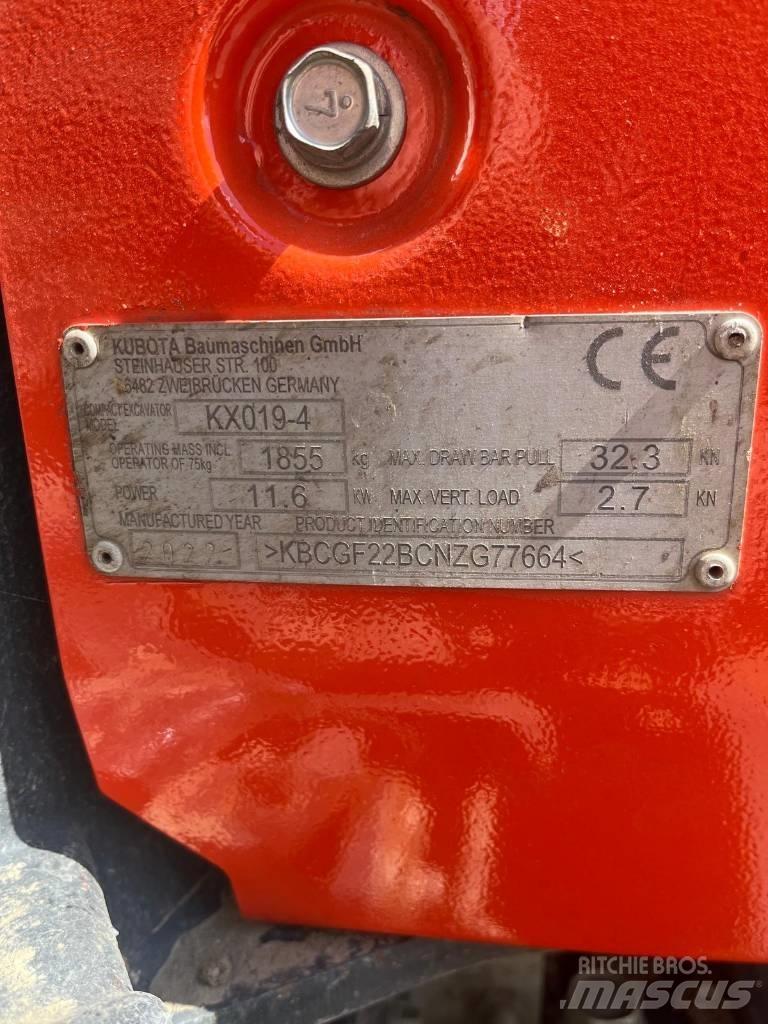 Kubota KX 019-4 Mini Escavadoras <7t
