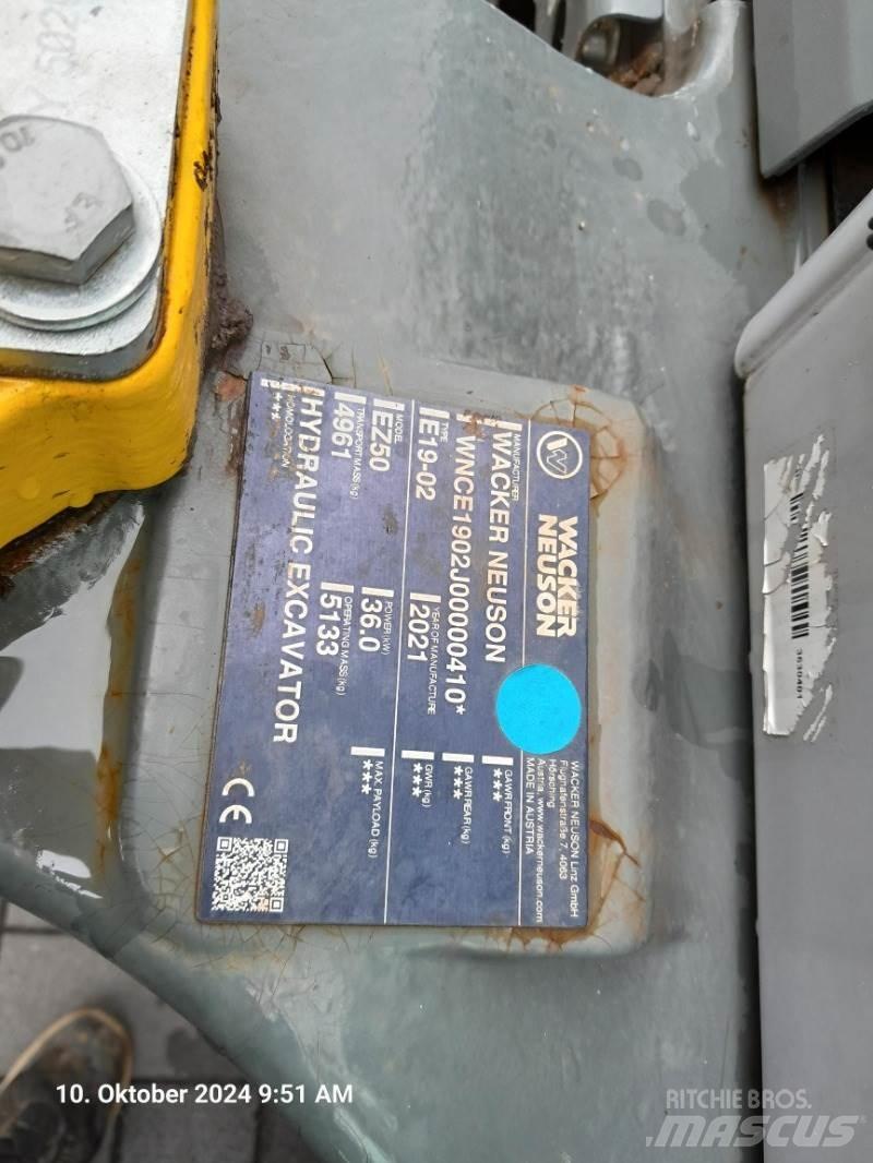 Wacker Neuson EZ50 Mini Escavadoras <7t