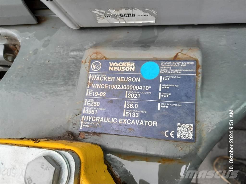 Wacker Neuson EZ50 Mini Escavadoras <7t