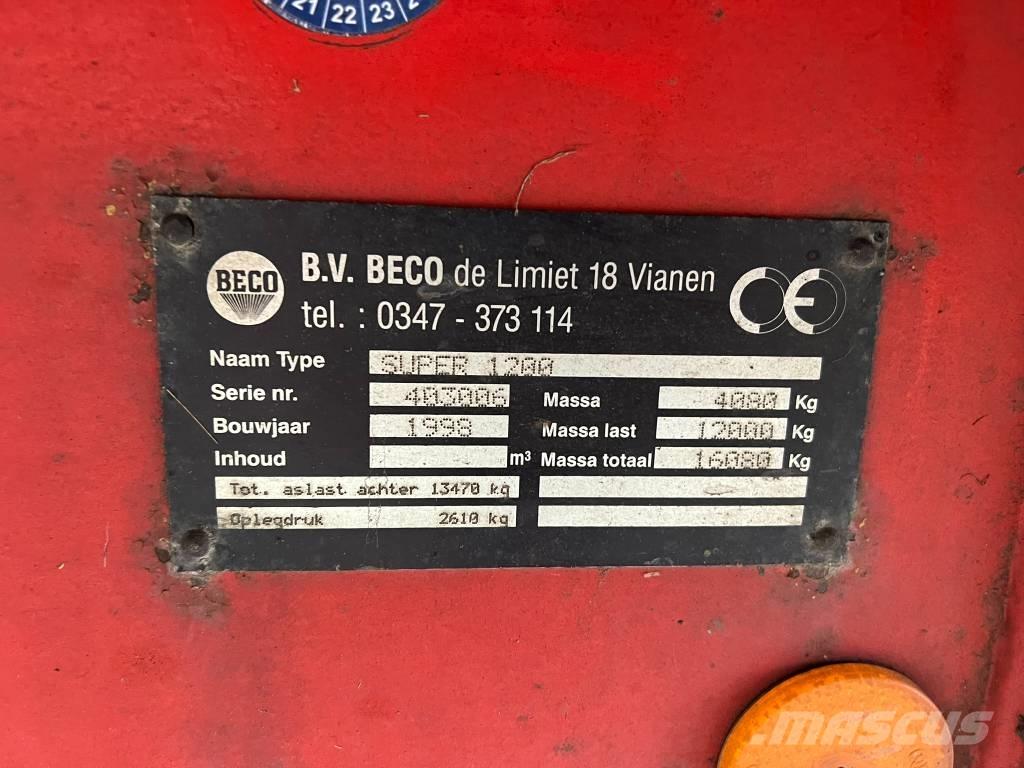 Beco Super 1200 Reboques Agrícolas basculantes