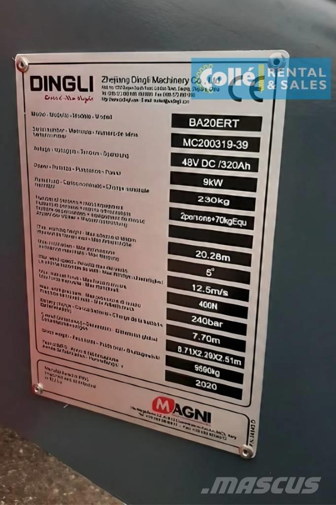 Magni BA20ERT | 2020 Elevadores braços articulados