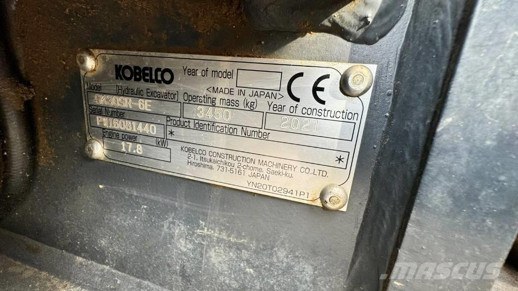 Kobelco SK 30 SR-6E Mini Escavadoras <7t