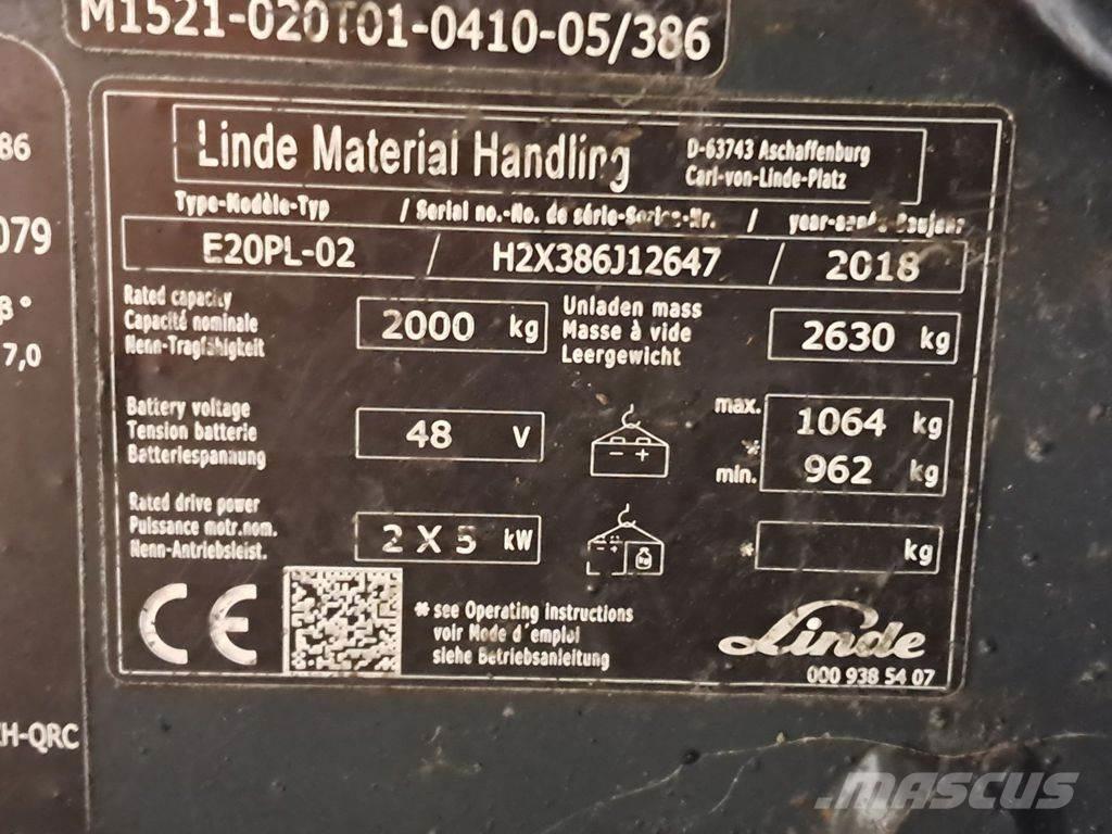 Linde E20PL-02 Empilhadores eléctricos