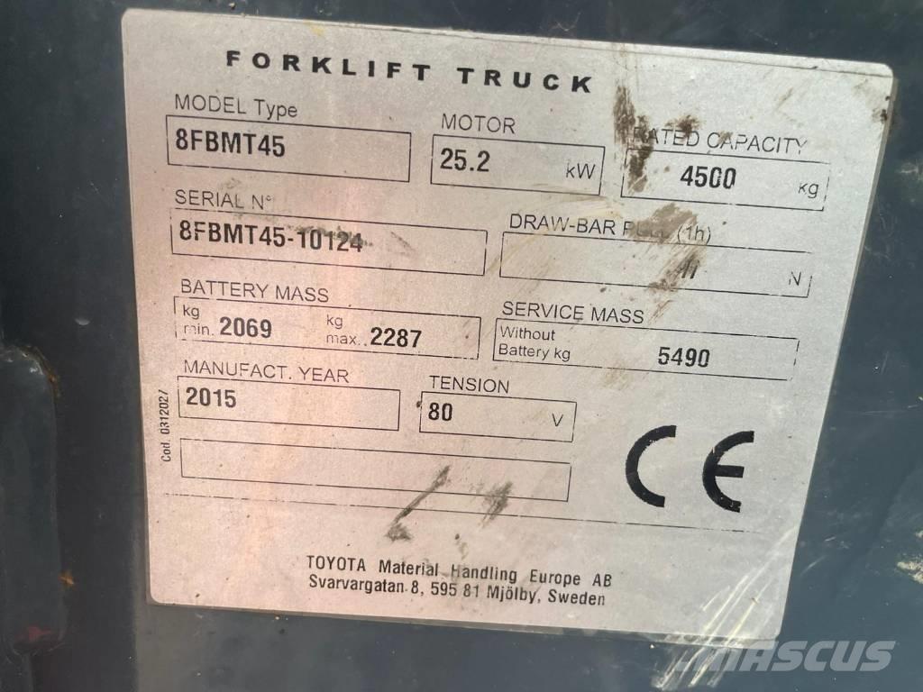 Toyota 8 FBMT 45 Empilhadores eléctricos