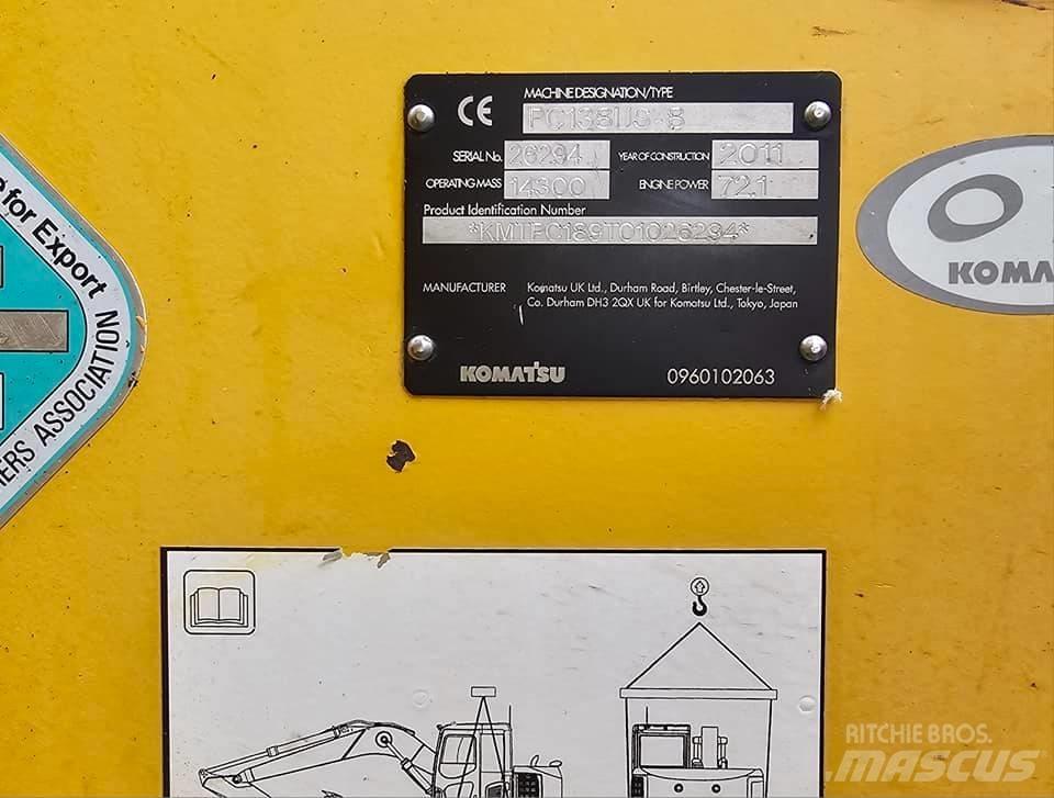 Komatsu PC 138 Escavadoras Midi 7t - 12t