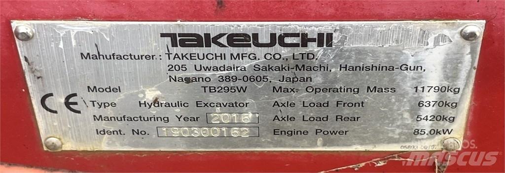 Takeuchi TB 295 W Escavadoras de rodas