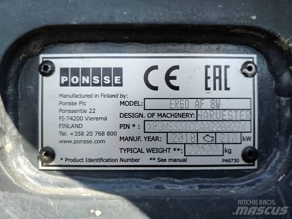 Ponsse Ergo AF 8W Processadores florestais