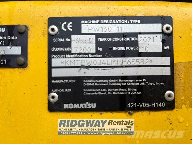 Komatsu PW 160 Escavadoras de rodas