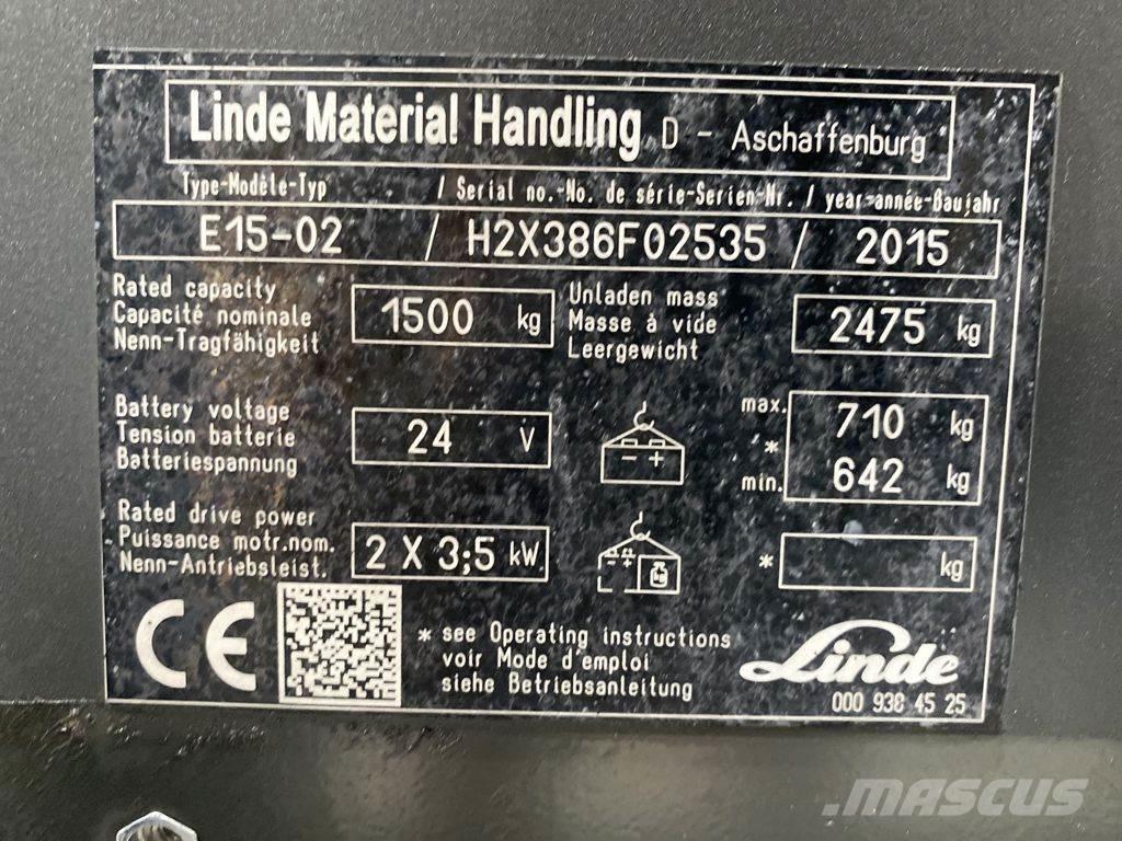 Linde E15-02 Empilhadores eléctricos