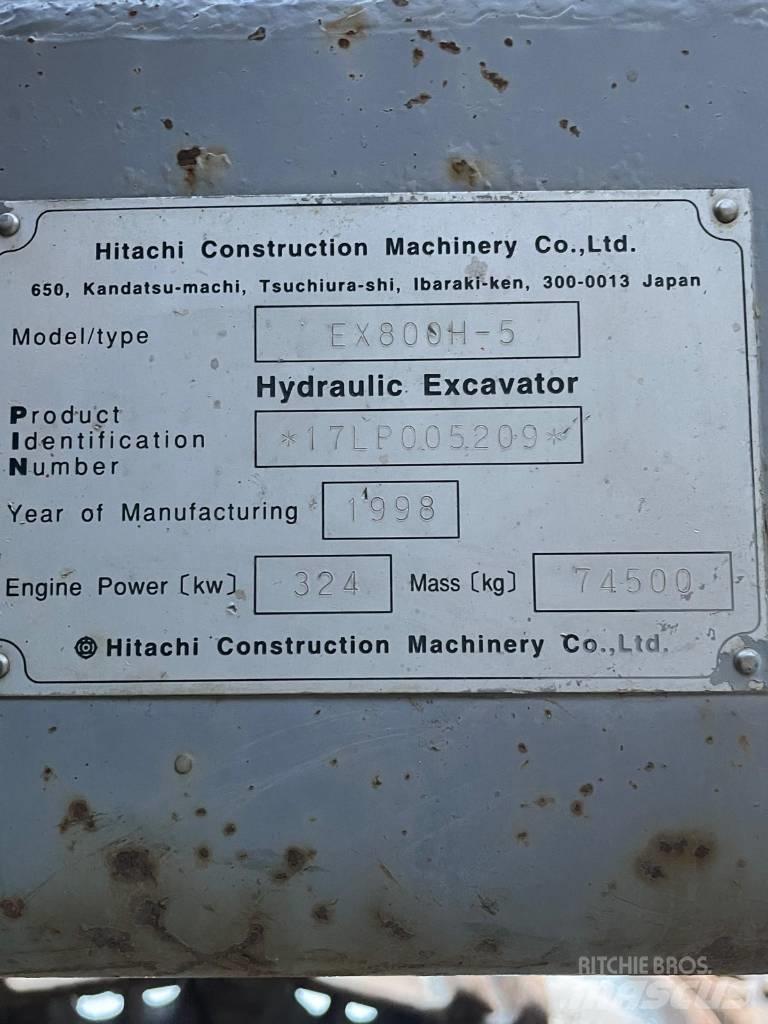Hitachi EX 800 H-5 Escavadoras de rastos
