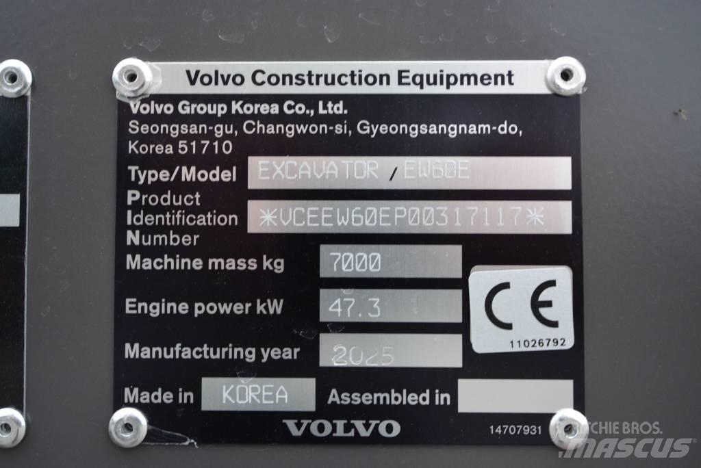 Volvo EW 60 E Mini Escavadoras <7t