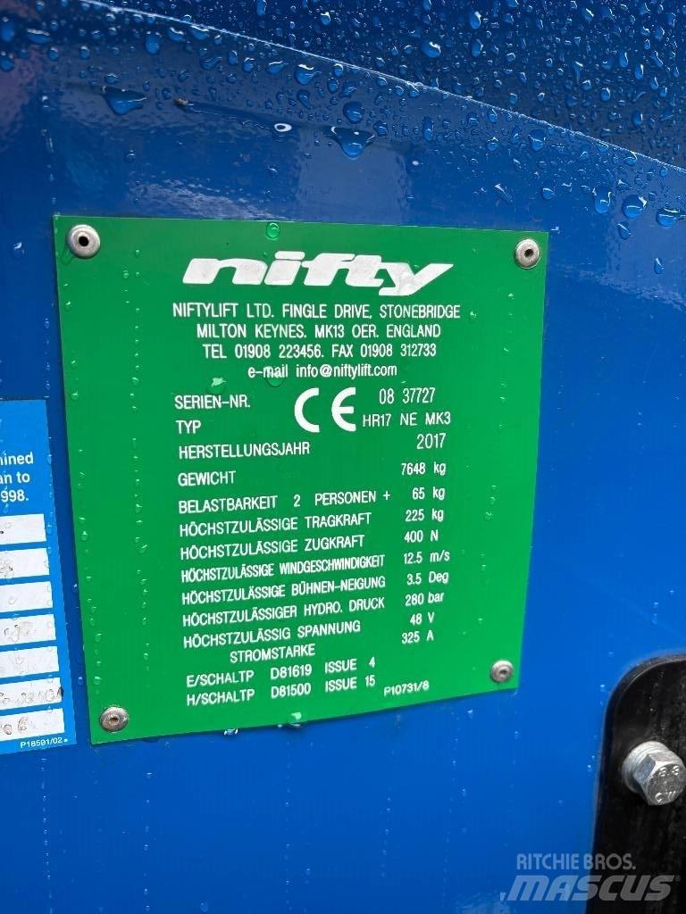 Niftylift HR 17 Elevadores braços articulados