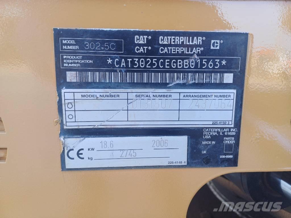 CAT 302.5 Mini Escavadoras <7t