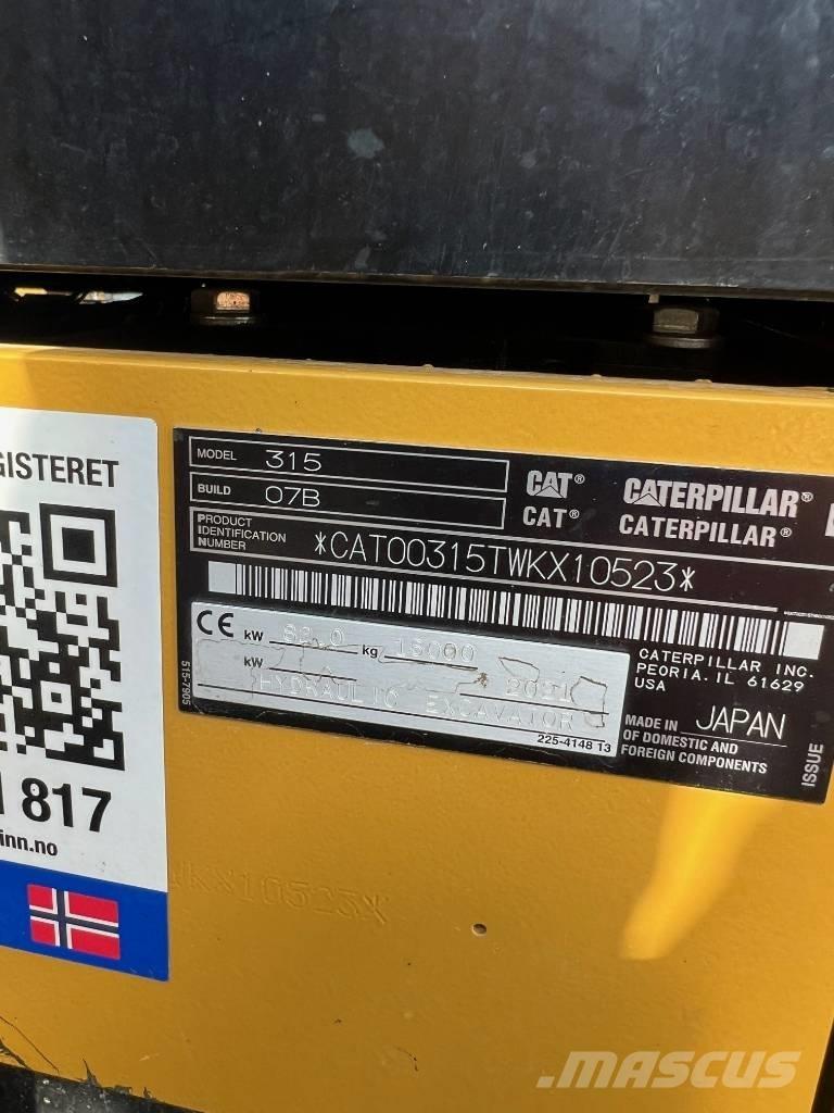 CAT 315 Escavadoras de rastos