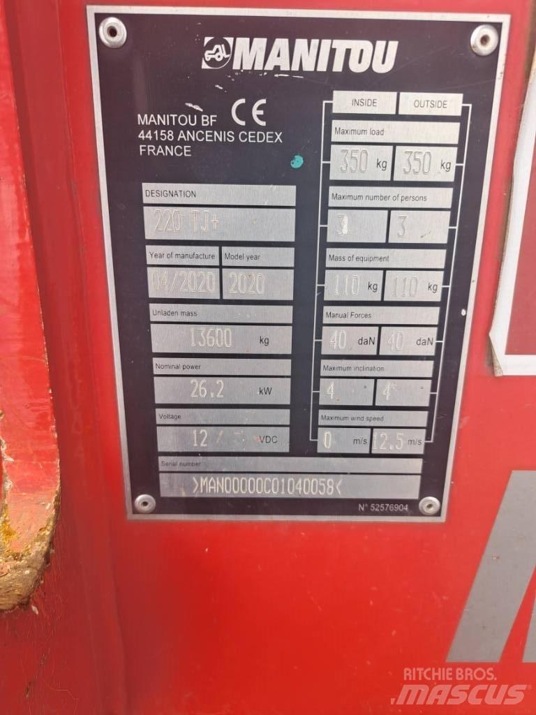 Manitou 220TJ Elevadores braços Telescópicos