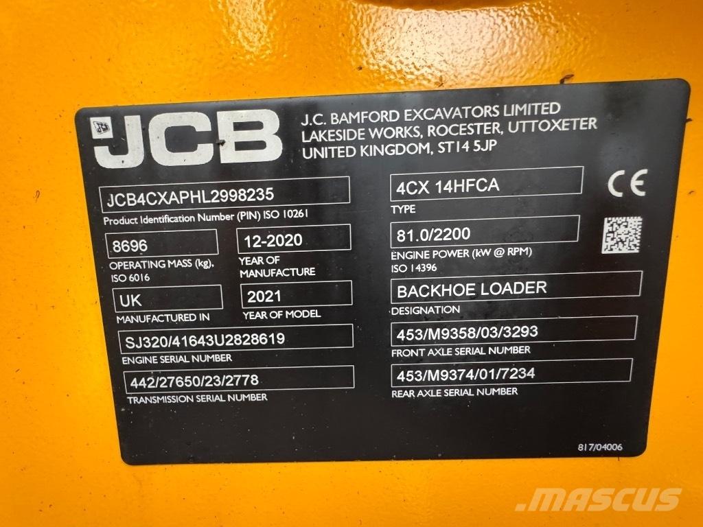 JCB 4 CX 14 Retroescavadoras