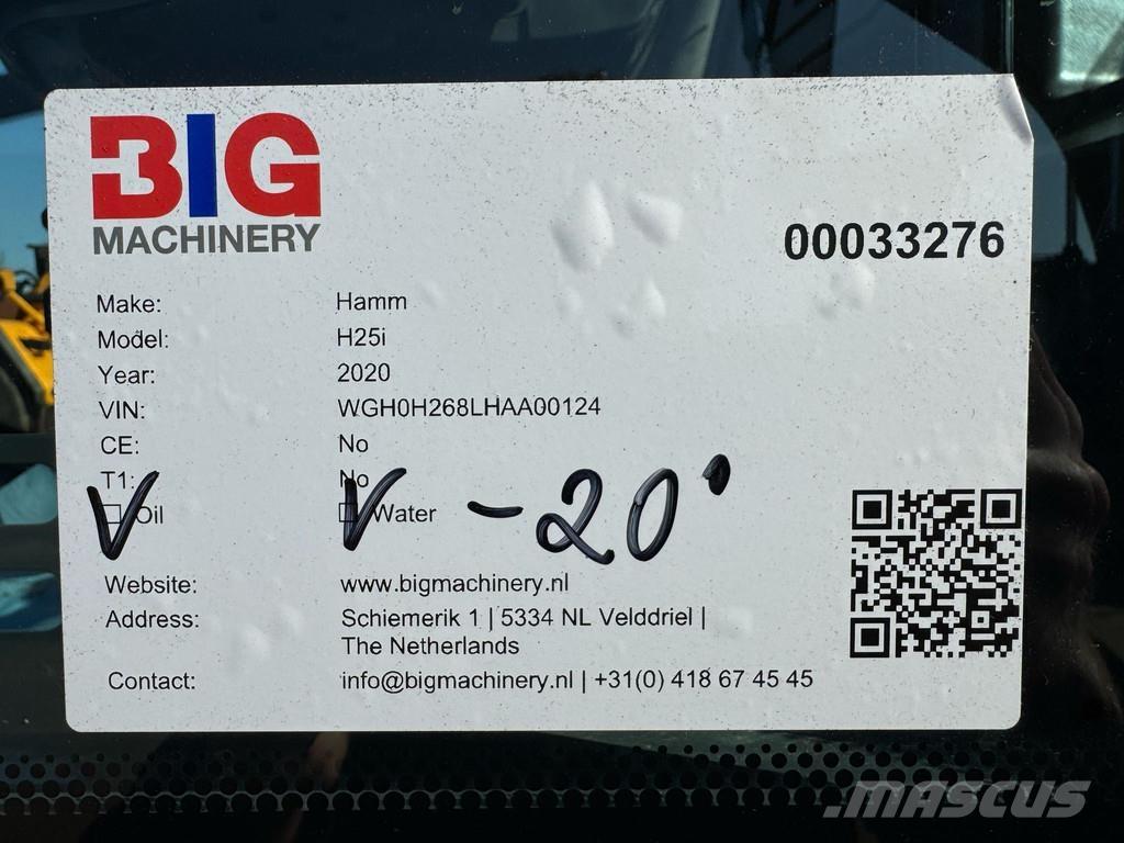 Hamm H25i Cilindros Compactadores monocilíndricos