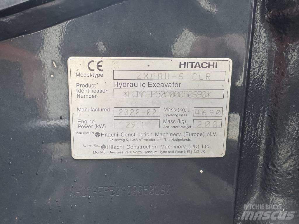 Hitachi ZX 48 U-6 Mini Escavadoras <7t