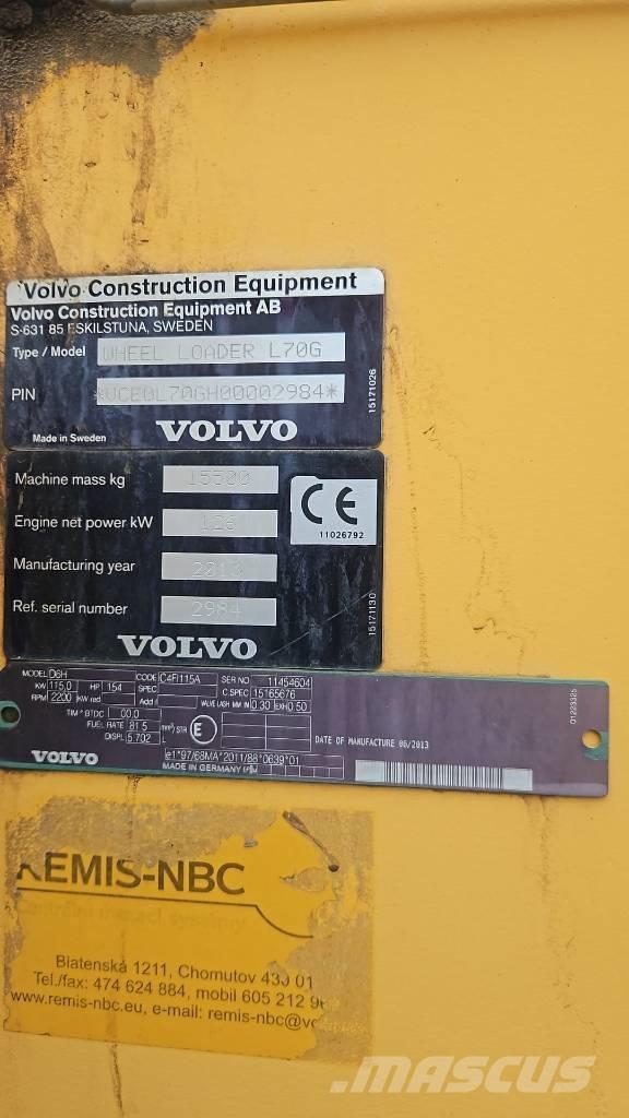 Volvo L 70 G Pás carregadoras de rodas