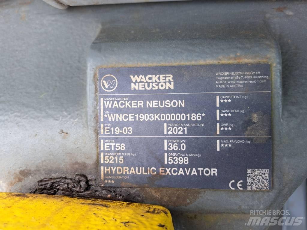 Wacker Neuson ET58 Escavadoras de rastos