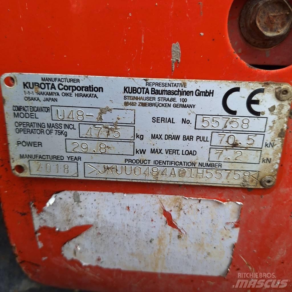Kubota U 48-4 Mini Escavadoras <7t