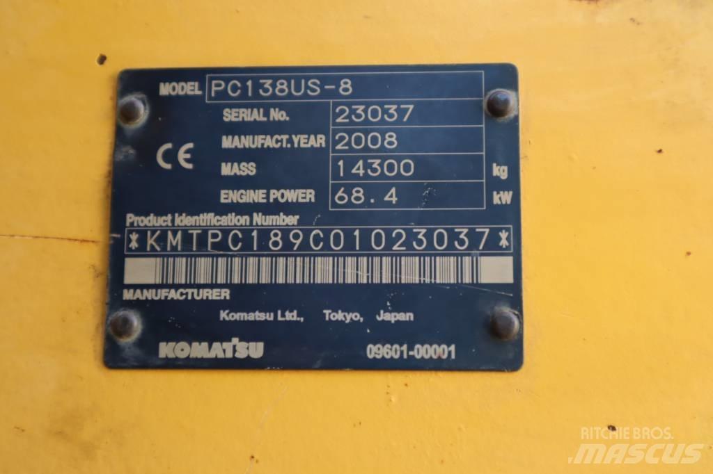 Komatsu PC138US-8 Escavadoras de rastos