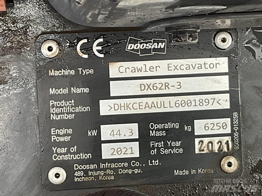 Doosan DX 62 R-3 Mini Escavadoras <7t