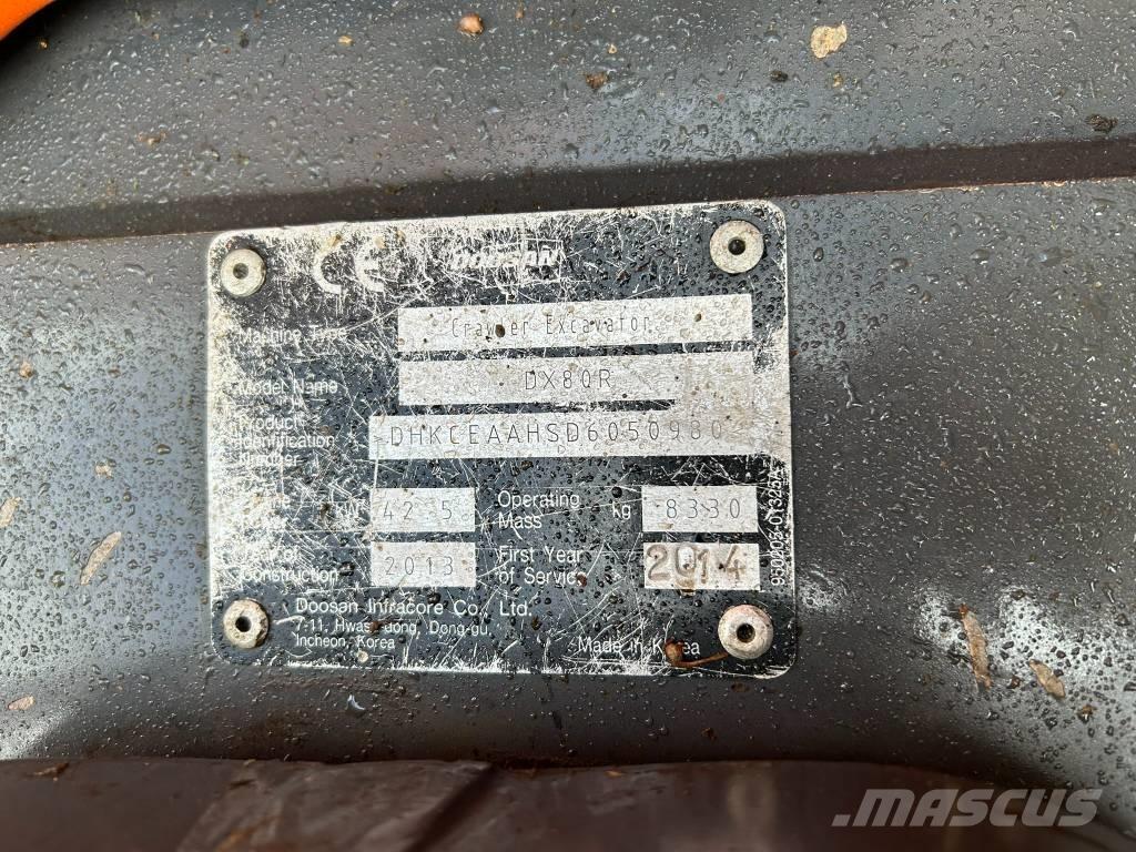 Doosan DX 80 R Escavadoras Midi 7t - 12t