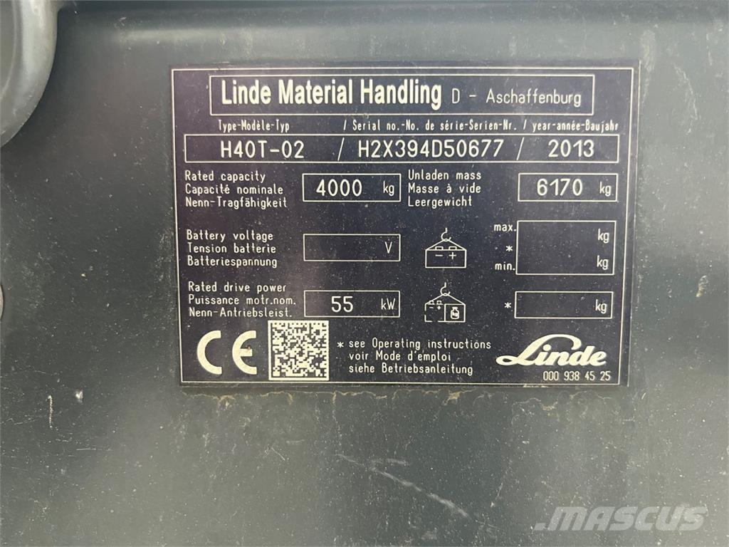 Linde H40T-02 Empilhadores a gás