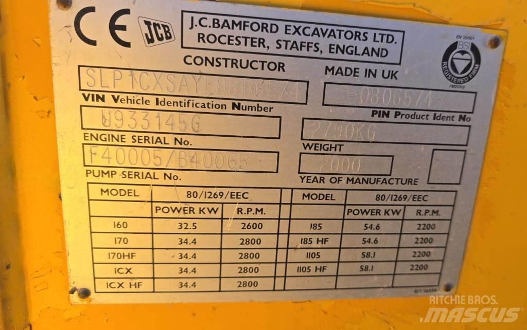 JCB 1 CX Retroescavadoras