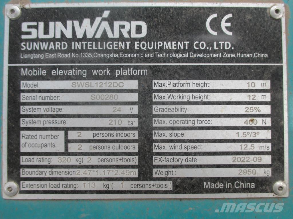 Sunward SWSL 1212 DC Elevadores de tesoura