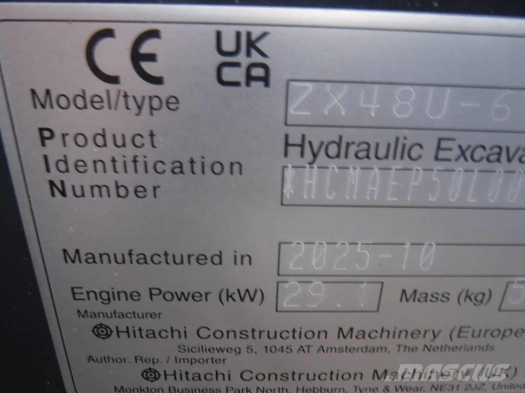 Hitachi ZX 48 U-6 Mini Escavadoras <7t