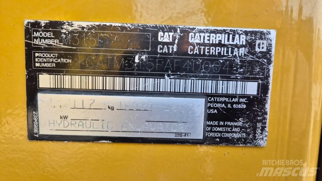 CAT M 315 F Escavadoras de rodas