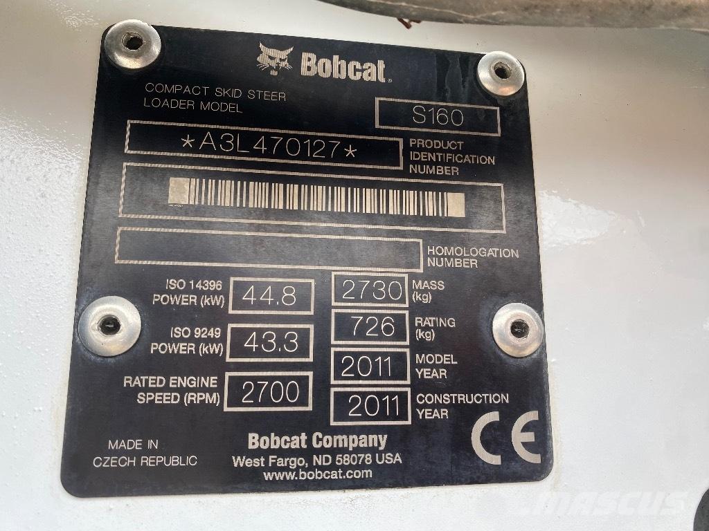 Bobcat S 160 Carregadoras de direcção deslizante