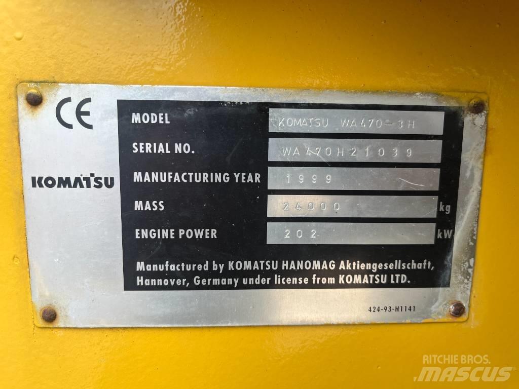 Komatsu WA 470-3H Pás carregadoras de rodas