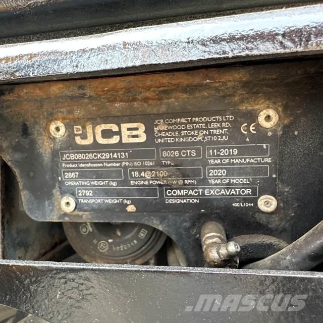 JCB 8026 Mini Escavadoras <7t