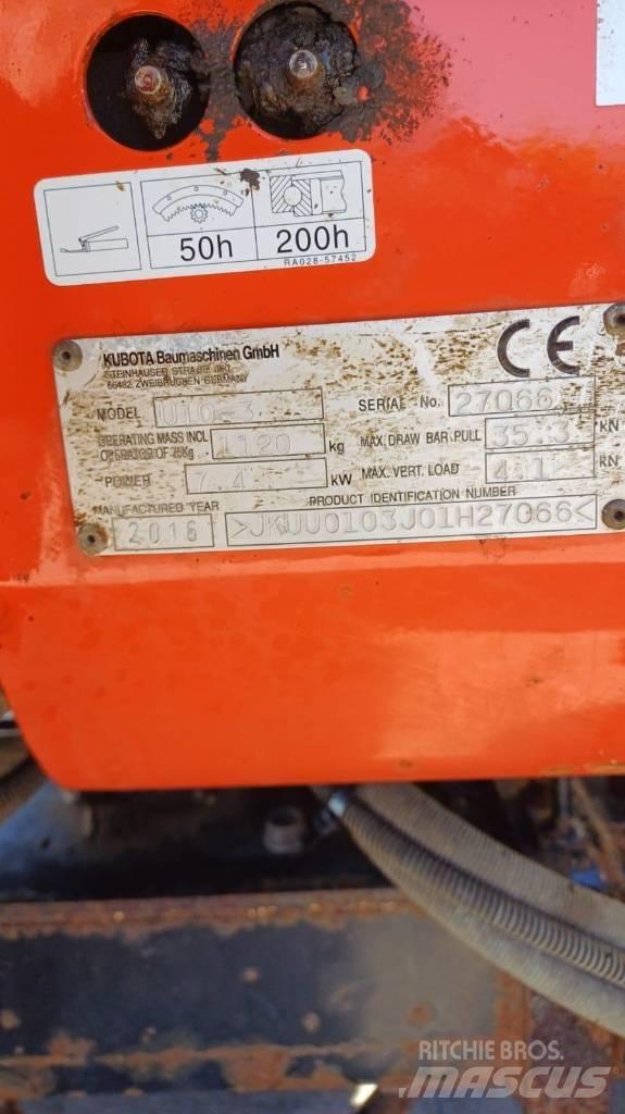 Kubota U10-3 Mini Escavadoras <7t
